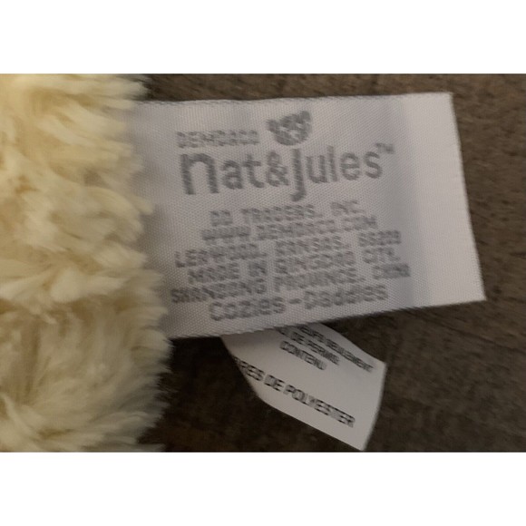 Nat and & Jules Cozies Daddles Plush Duck Lovey Security Rattle Yellow Demdaco - Picture 10 of 12